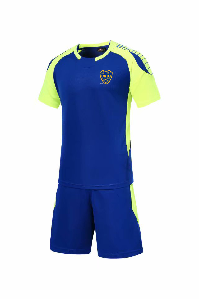 

Boca Juniors Men's and Kids Kit Tracksuits Jersey Fast-dry Short Soccer Shirt football training suit Short sleeve Custom Logo, Gray