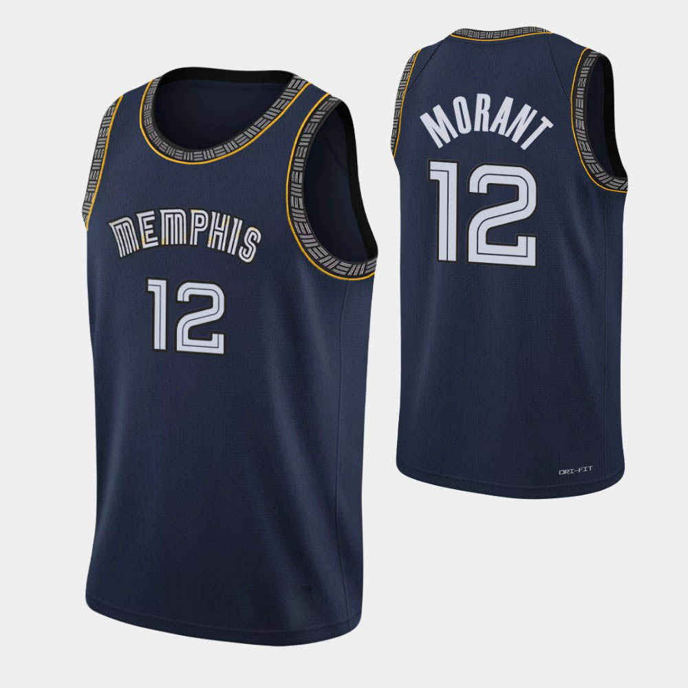 

MemphisGrizzliesMEN De'Anthony Melton Ja Morant Steven Adams Desmond Bane 75th Anniversary city Mixtape Edition Navy basketball Jersey