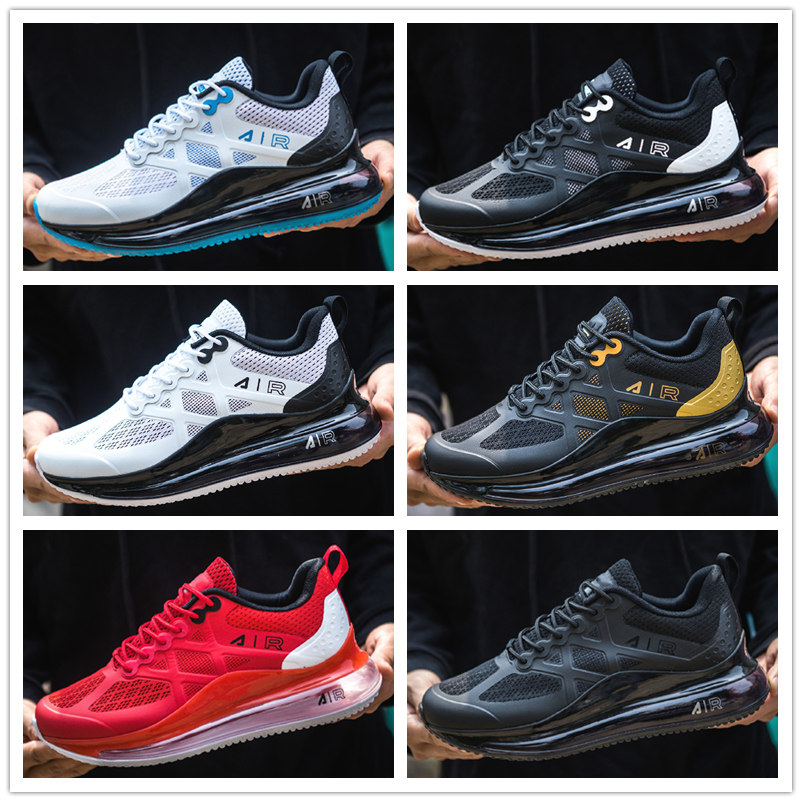 

720s-818 Running Shoes Men Black Grey Magma University Red Silver Bullet Clean White Aqua Mens Trainer Sport Sneakers Size 40-45, 15