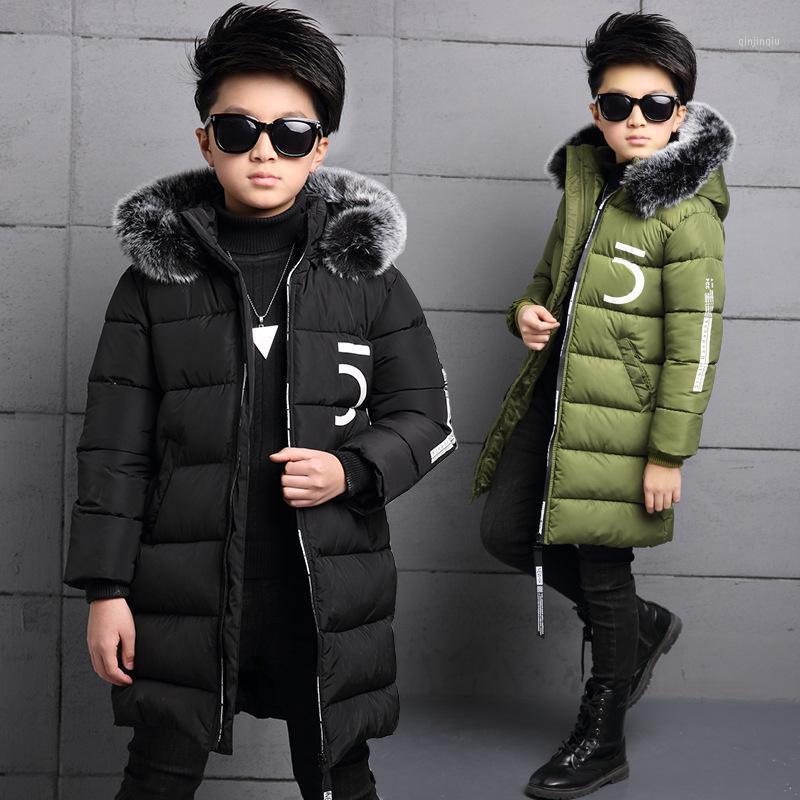 

Coat Kids Down Coats Boy Winter Jacket Thicker Warm Big Children Boys 6 8 10 12 14, Blue;gray