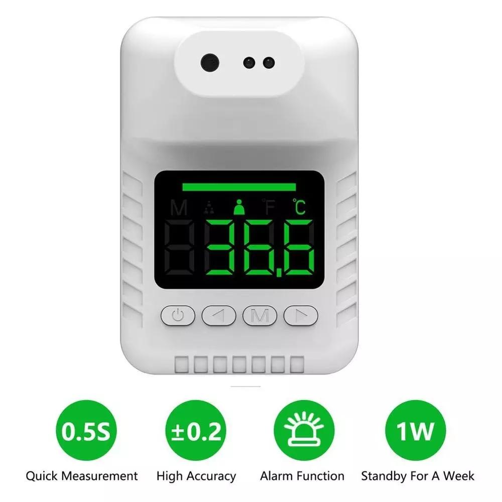 K3X Wall Mounted Non-contact Thermometer Digital Infrared Measurement Human Body Temperature Thermometer Termometro for Home Office-image-702379543