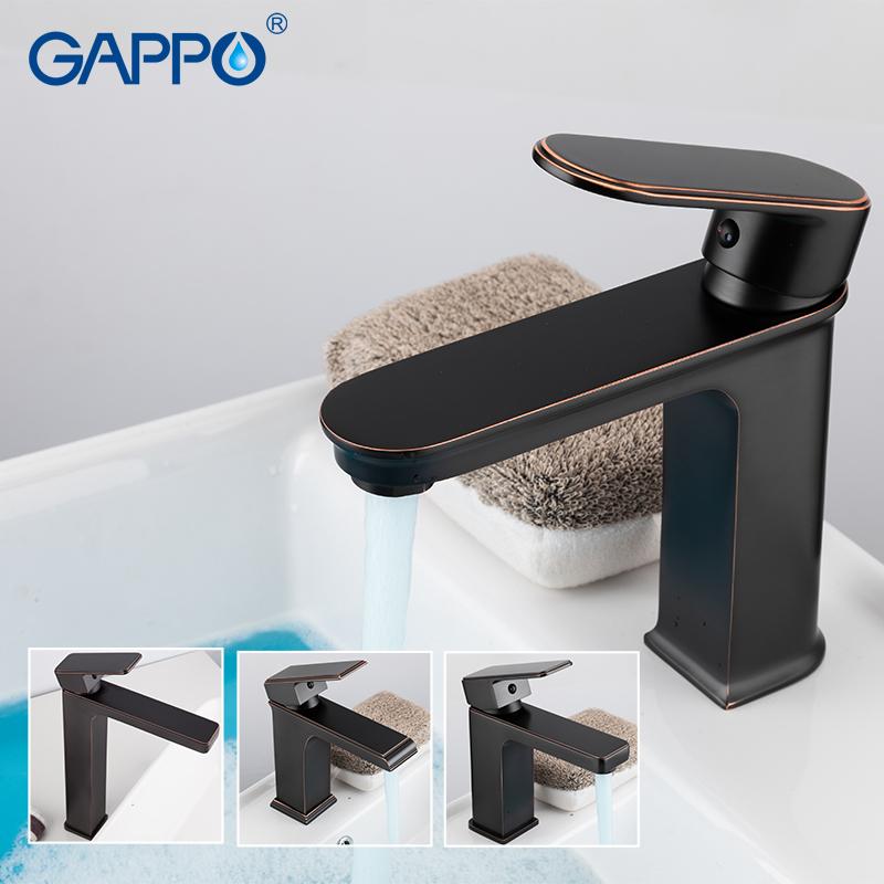 

Bathroom Sink Faucets GAPPO Basin Black Waterfall Faucet Mixer Tap Water Taps Deck Mounted