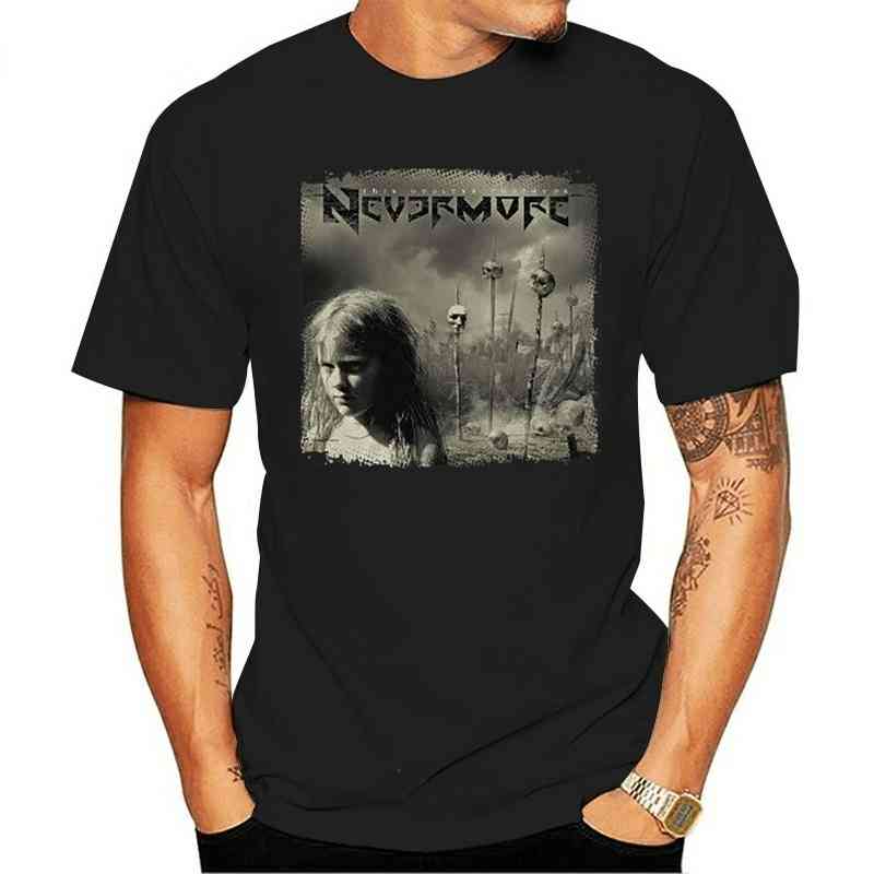 

Godless endeavor - men's T-shirt nevermore, metal band album, cotton shirt, s-3xl, summer, brand, European size, White