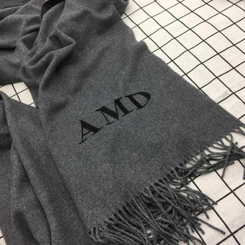 

Scarves TRJE Personalized Solid Tassel For Women Scarf Embroidery Custom Cashmere Winter Lady Girls Shawl Statement Gift1