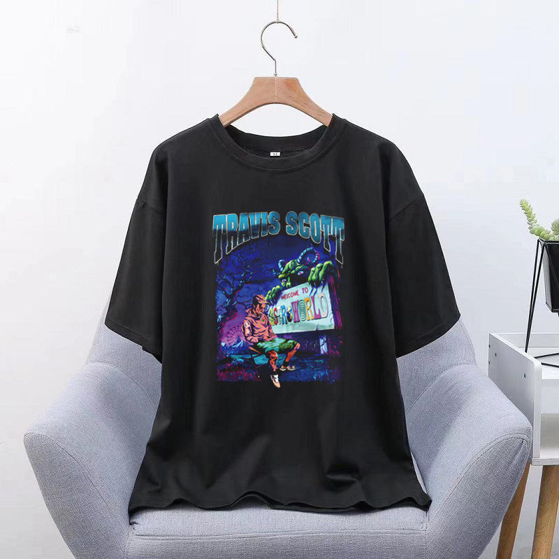 

21SS Printed Male Women T shirts Rapper Summer Crew Neck Tees Short Sleeved Tops