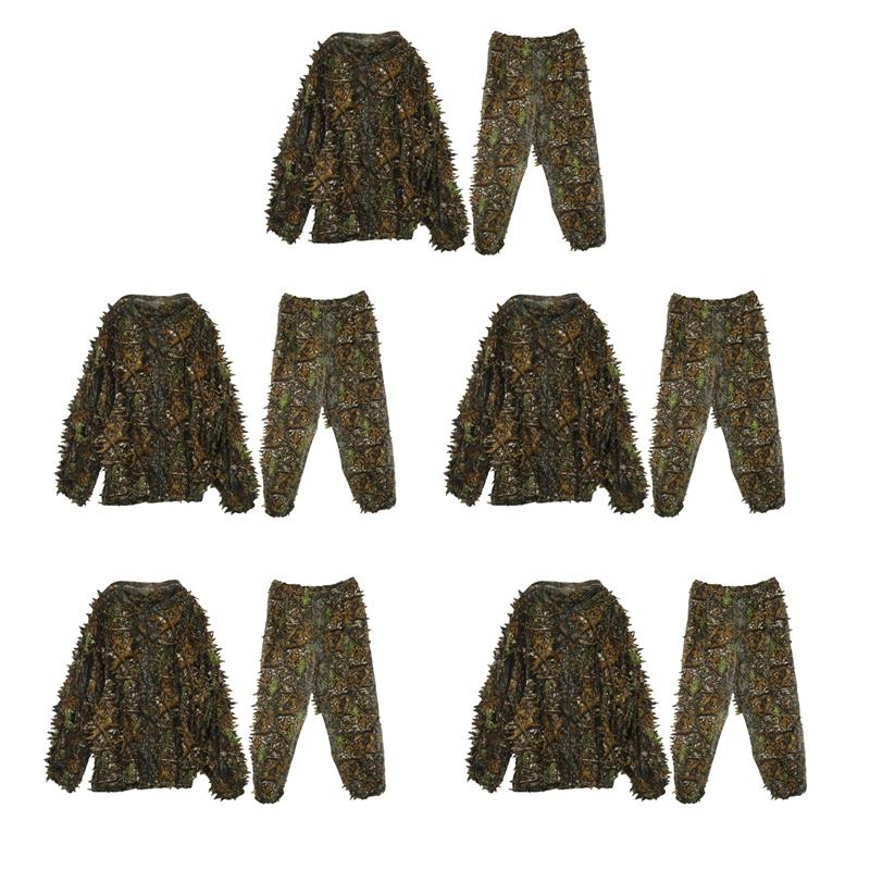 

Hunting Sets 5X 3D Leaf Adults Ghillie Suit Woodland Camo/Camouflage Deer Stalking In, Champagne