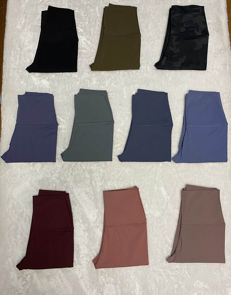 

Lycra fabric Yoga Pants Women Solid Color High Waist Sports Gym Wear Leggings Elastic Fitness Lady Outdoor Trousers, Black