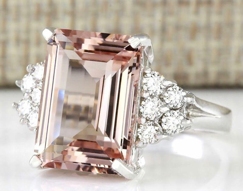 

Wedding Rings Fashion Women 925 Silver Morganite Ring Engagement Jewelry 6-10, Slivery;golden