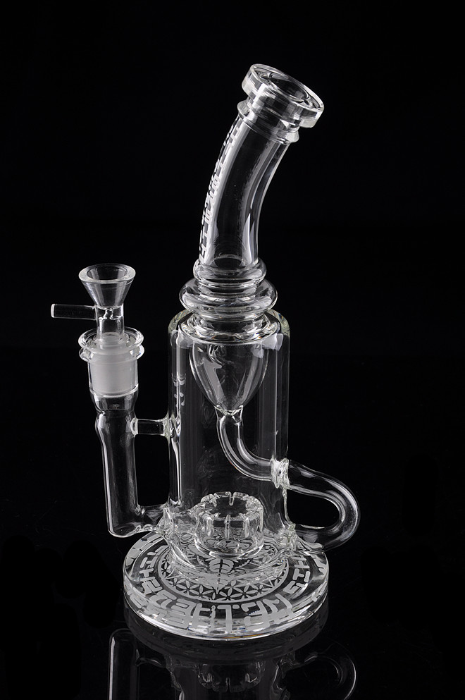 

Recycler Bong Hookahs Smoke Glass Oil Burner Pipe glasses Water Bongs Heady Dab Rig Percolator Accessory With 14mm Banger