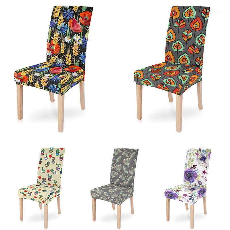 

Beautiful Flower Chair Cover Elastic Removable Computer Seat Slipcover Furniture Protector For Kitchen El Banquet Living Room Covers