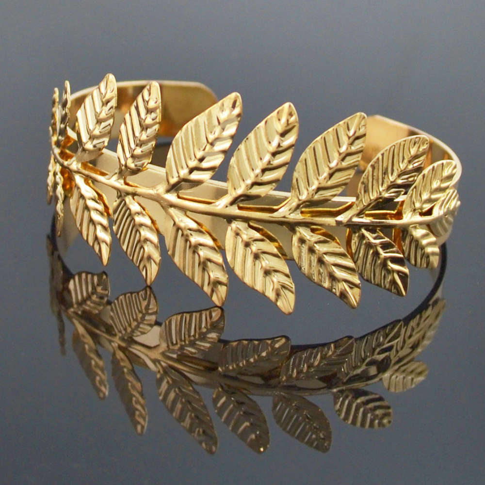 

Hand catenary fashion leaf Bracelet jewelry, Golden;silver