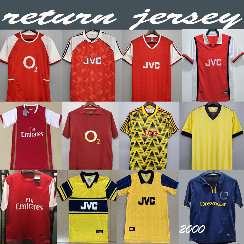 

02 05 HENRY BERGKAMP V. PERSIE Mens RETRO Soccer Jerseys 94 97 VIEIRA MERSON ADAMS Home Away 3rd Football Shirt Short Long Sleeve Uniforms, Black;yellow