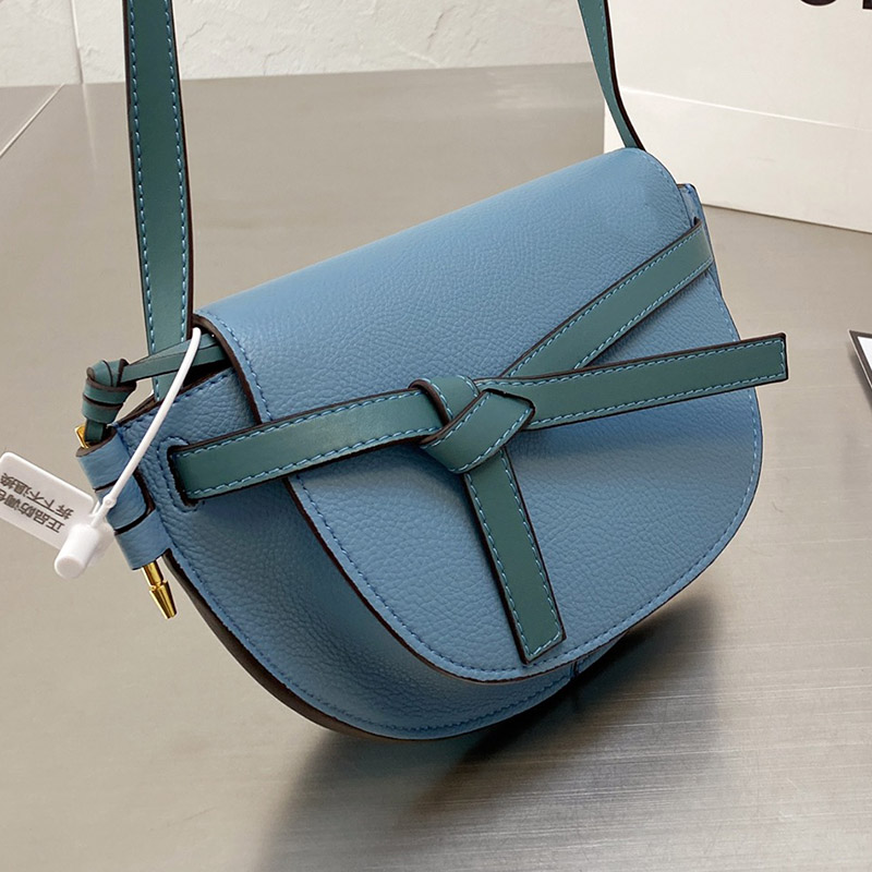 

Designer Women Gate Luxurys Designers Bags 2021s Spain Brand Ioewe Vintage Bow Saddle Handbags Genuine Leather Crossbody Handbag Messanger Clutch Shoulder Bag, Blue