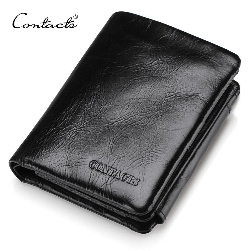 

Wallets Men Wallet Fashion Purse Card Holder Man Genuine Leather With Zipper Coin Pockets 20PCS/lot, Red;black
