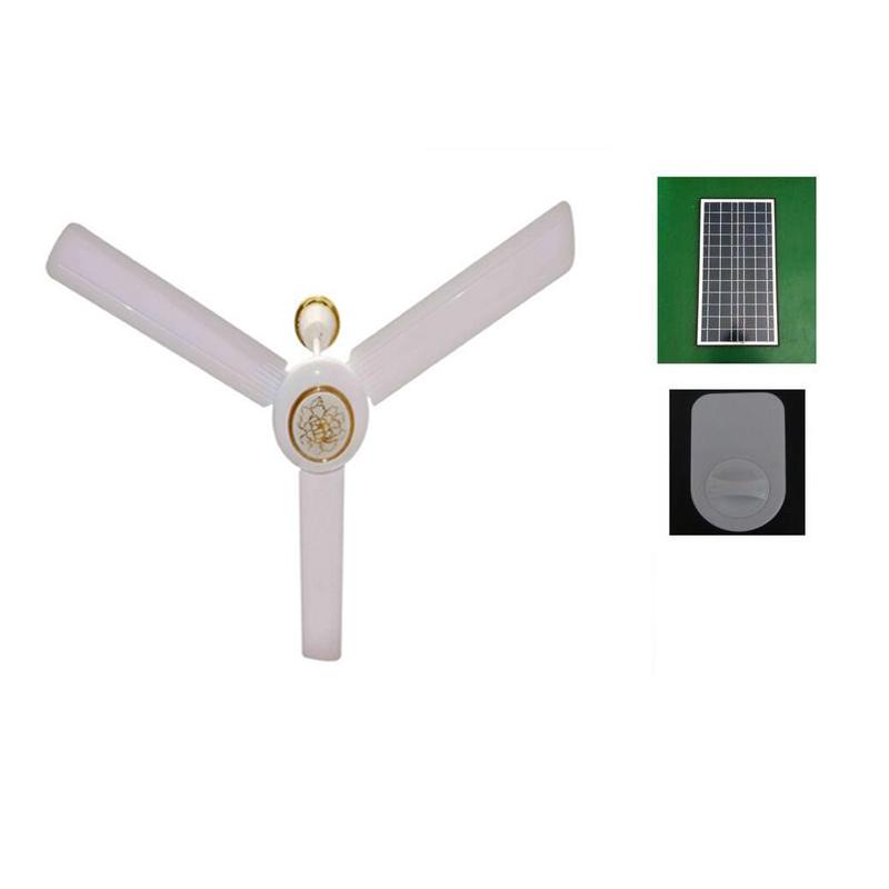 

Electric Fans 56" Inch Solar Ceiling Fan 40W Panel Used For Outdoor Summer House Camping Gazebo Shed Greenhouse Indoor Household-cooling