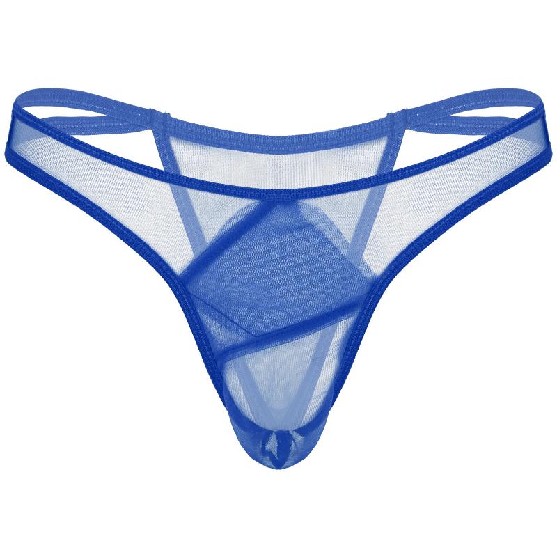 

Men's Swimwear Mens Lingerie Thongs Underwear See-through Panties Low Waist Sheer Gauze Briefs Elastic Waistband G-Strings