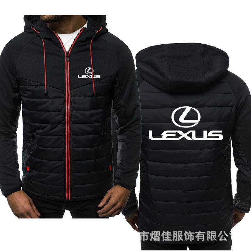 

LEXUS Logo Fashion Hoody Spliced Jackets Printed Men Hoodies Casual Coat Hooded Fleece Streetwear Clothes Harajuku, Black;brown