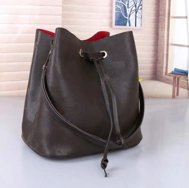 

High capacity Genuine Leather PU Letter L women's Shoulder Bags Totes Cross Body Cosmetic Bag handbag Wallets Coin Purses Shopping Bagss NO440023-4, Brown plaid