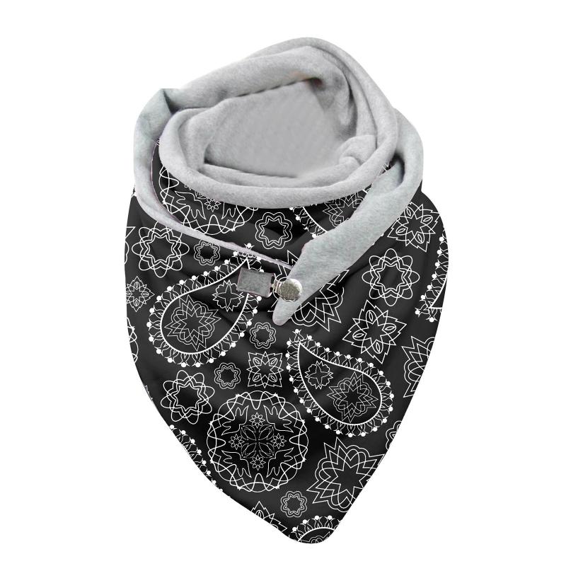 

Scarves Ropa De Invierno Mujer Fashion Women Paisley Christmas PrintButton Soft Wrap Casual Warm Shawls Autumn And Winter