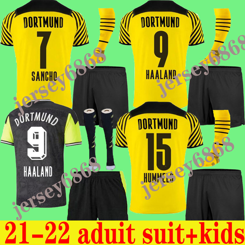 

1990 Limited Edition soccer jersey 21 22 dortmund football shirts HAALAND BELLINGHAM SANCHO HUMMELS BRANDT Adult suit kids kit uniforms, Away