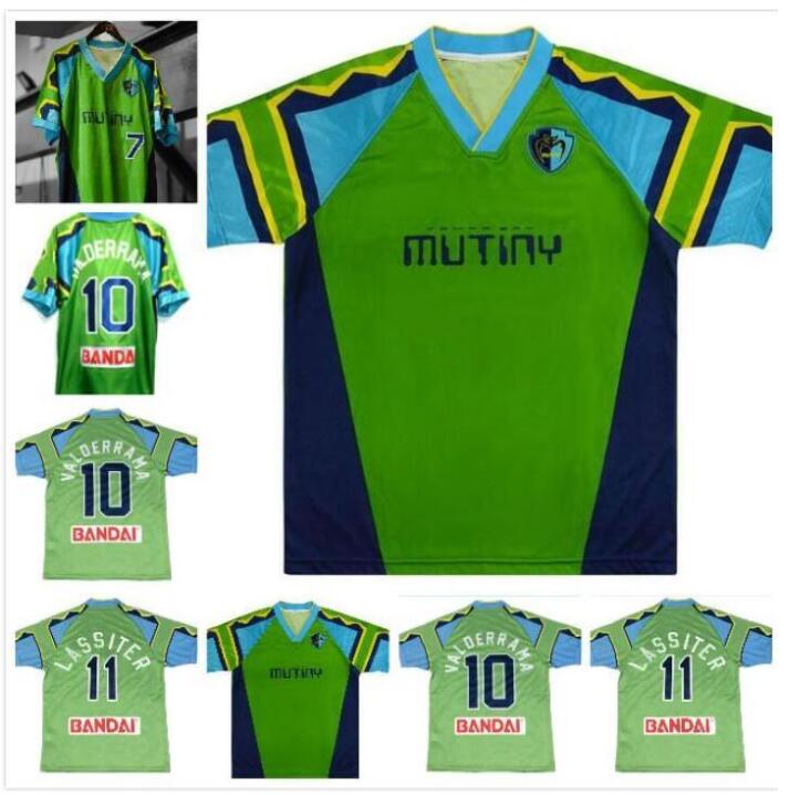 

1996 1997 Tampa Bay Mutiny retro soccer jersey 96 97 Mutiny home Valderrama Hejduk Lassiter vintage classic football shirt, Black;yellow