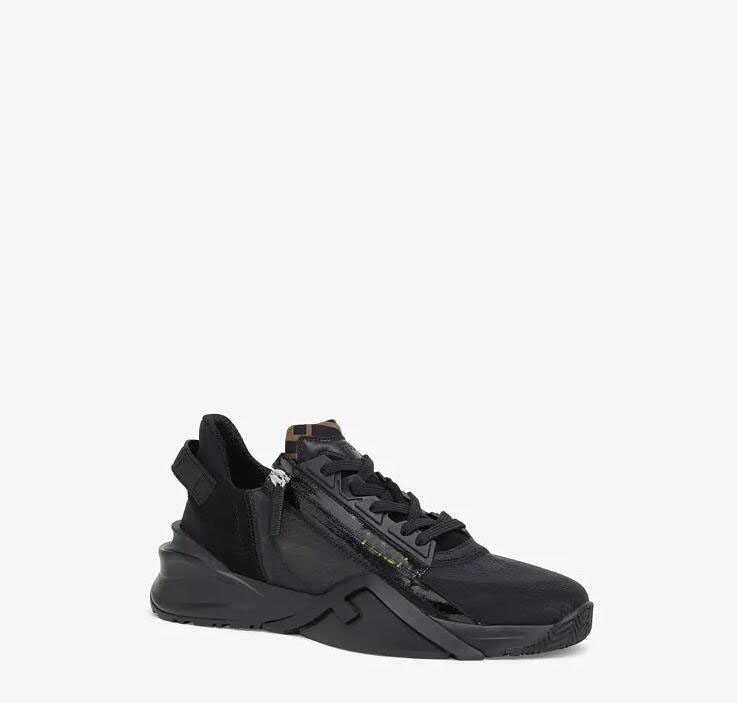 

Flow Sneakers Shoes Low Top Suede & Nylon Casual Comfort Luxury Mesh Light Rubber Sole Tech Fabrics Skateboard Outdoor Nice Perfect Brands Sports With Box