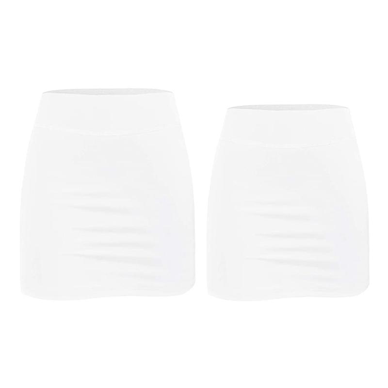 

Yoga Outfit 2PCS Women Tennis Skirts Inner Shorts Elastic Sports Golf Skorts With Pockets Fit Fitness Running White, S & M