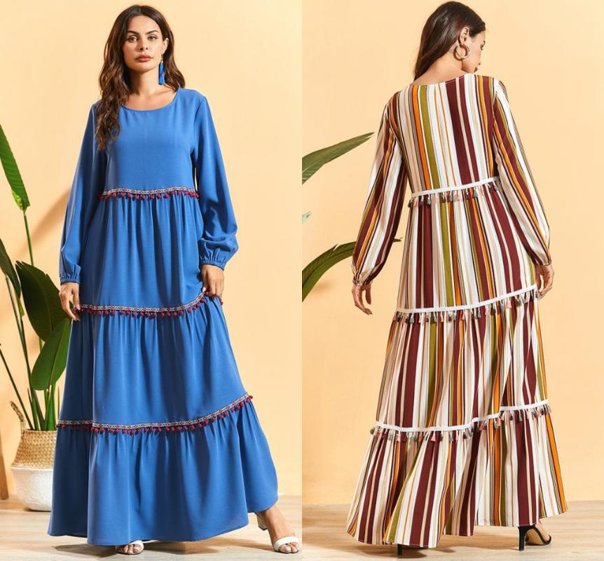 

Casual Dresses Muslim Abaya Plus Size Kaftan Turkey Islam Malaysia Dress Abayas For Women Dubai Robe Qatar Ramadan Islamic Clothing, Blue