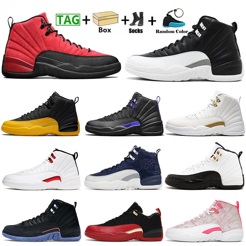 

Authentic 12s Mens Basketball Shoes Jumpman 12 With Box 2022 University Gold Reverse Flu Game Twist Utility Playoffs Easter Women Arctic Punch Trainers Sneakers, #32 40-47 game ball