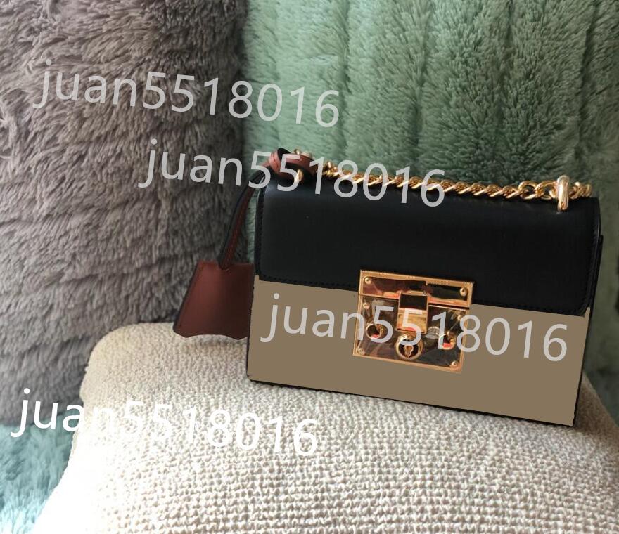 

20cm luxurys bags Fashion designers womens High Quality CrossBody Flap Printed Handbag Chains Real leather ladies Shoulder Bag purse Cross Body Clutch Handbags, Brown