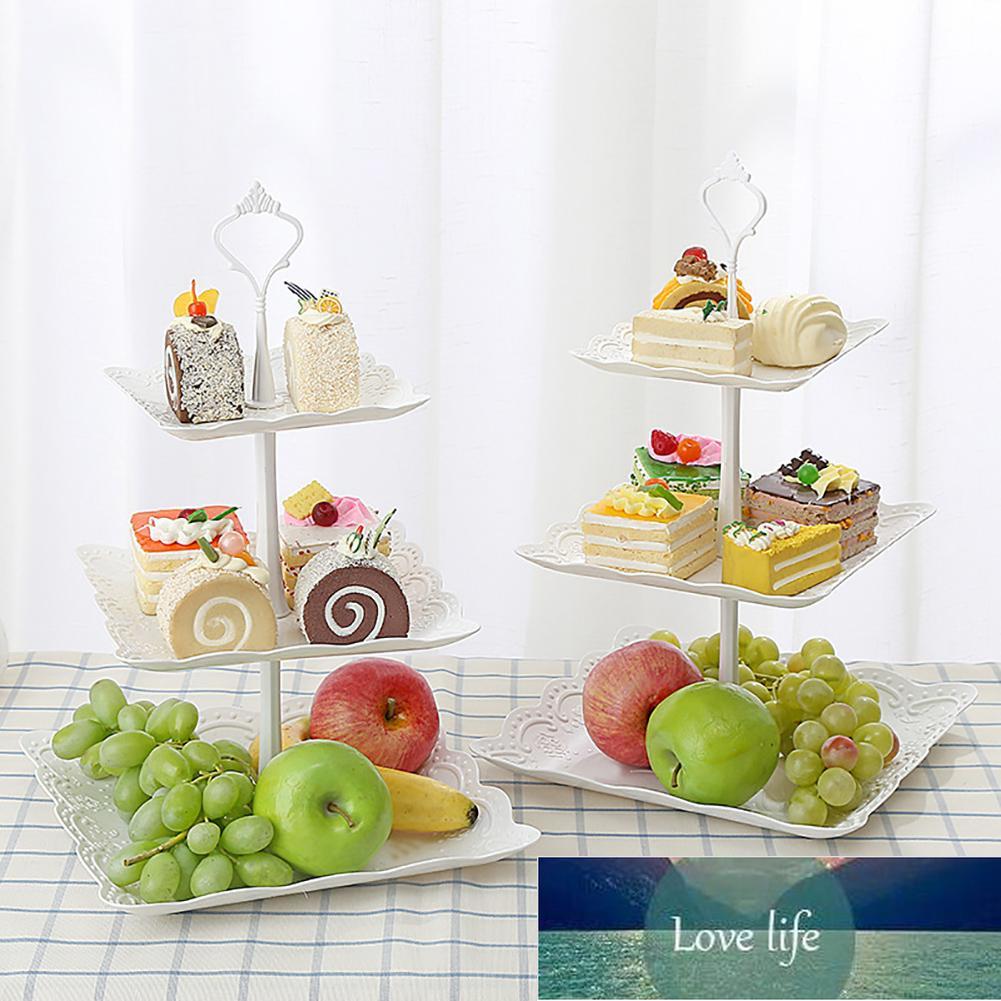 

Cake Stand 3 Tier Afternoon Tea Wedding Plates Party Tableware New Bakeware Plastic Tray Display Rack Cake Decorating Tools Factory price expert design Quality