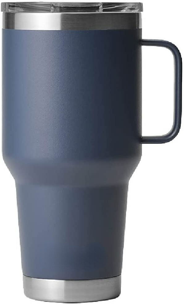 30oz High Capacity Stainless Steel Vacuum Insulated with Stronghold Swivel Lid Travel Mug with Handle-image-753604926