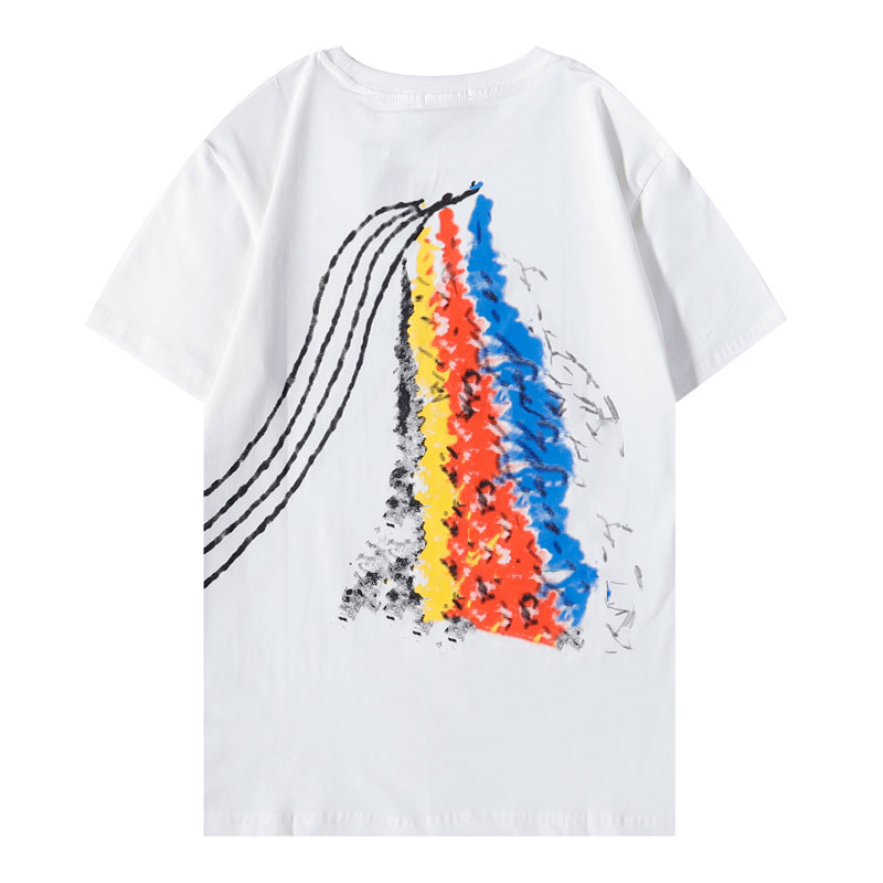 

Designer Women Men T Shirts Cotton Harajuku Summer High Quality Short Sleeve Tops Tees Round neck T-shirt, White