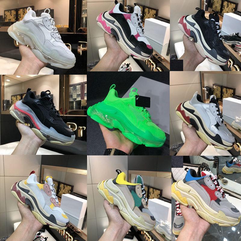 

Classic Crystal Bottom 17W triple s Women Men Famous Brand Dress Shoes Platform Trainers Flat Sneakers With Balencaiga Logo, Black