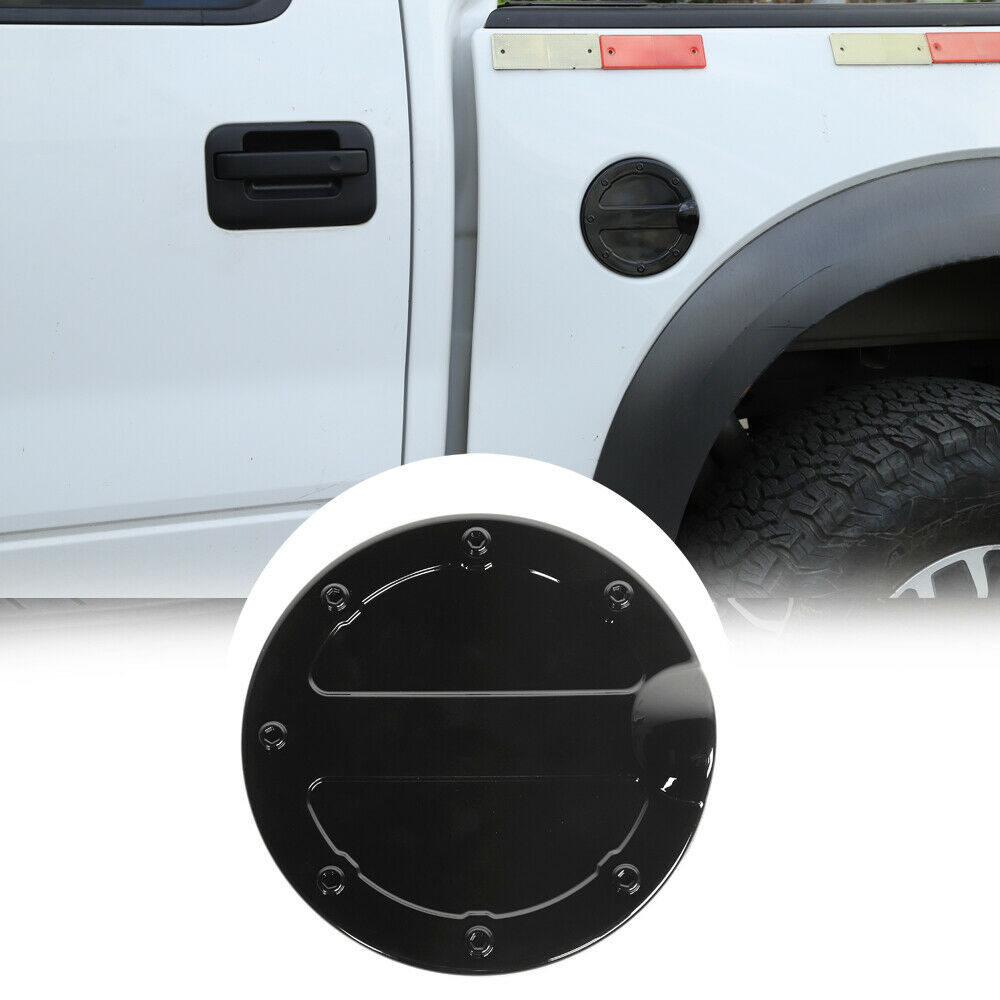 

Fuel Tank Cover Gas Door Cap For Ford F150 Raptor 09-14 ABS Black
