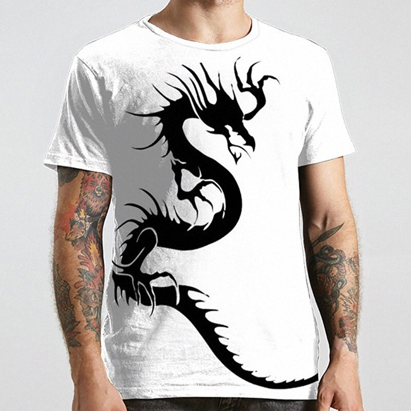 Men's Unisex Tee T shirt Shirt 3D Print Dragon Graphic Prints Plus Size Round Neck Casual Daily Print Short Sleeve Tops Basic Designer Big a