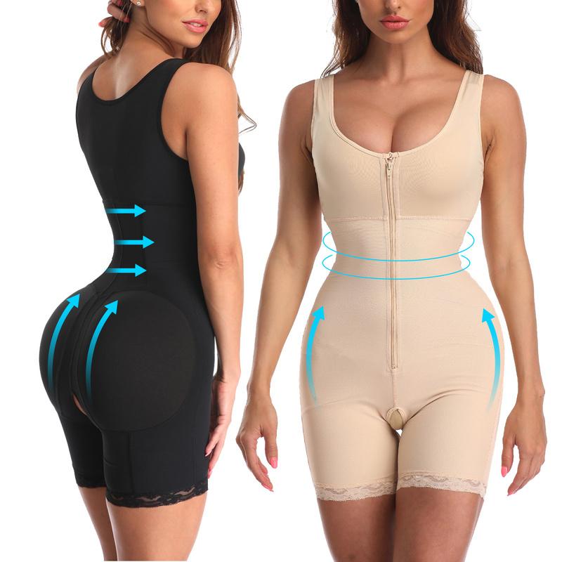 

Women' Shapers Waist Trainer Womens Plus Size BuLifter With Tummy Control Shape Wear Full Body Shapewear High Waisted Fajas Colombianas, Beige