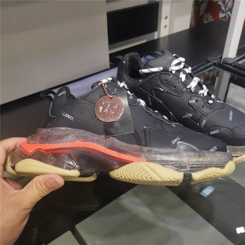 

Designer Luxury Triple S Paris Casual Shoes Triple S Clear Sole Trainers Dad Shoe Sneaker Black Oversized Mens Womens Comfort Runners, 10