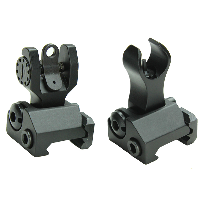 

Front and Ar15 Rear Flip Up Iron Sights Back-up Iron Sights