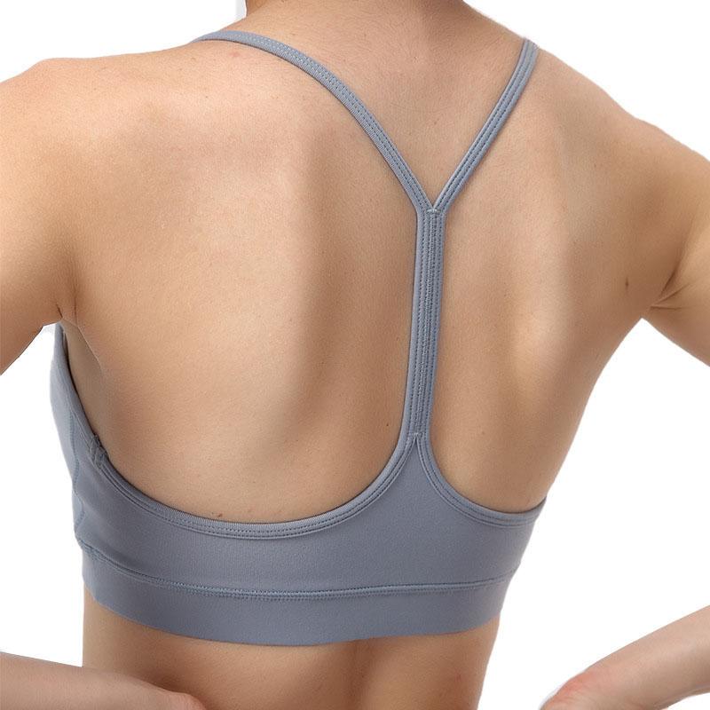 

sports bra for Women's sport yoga Outfit tops fitness sexy suspenders female push-up Y Back bra L-042, White;red