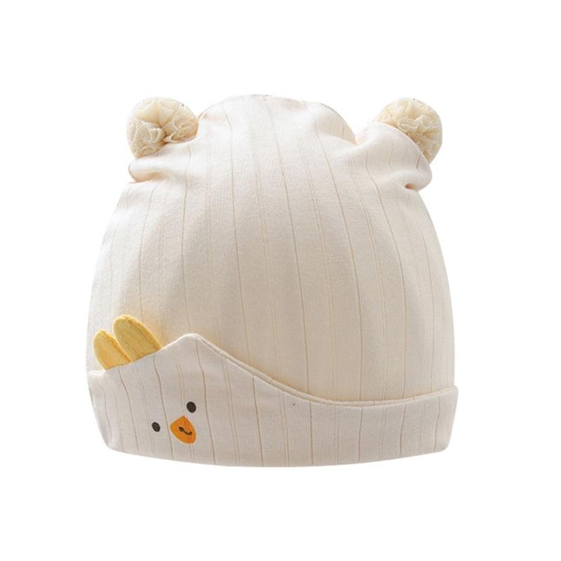 

Caps & Hats 0-6 Months Baby Soft Cotton Hat Born Infant Cute Beanie Bonnet For Boys Girls Shower Gifts, Yellow
