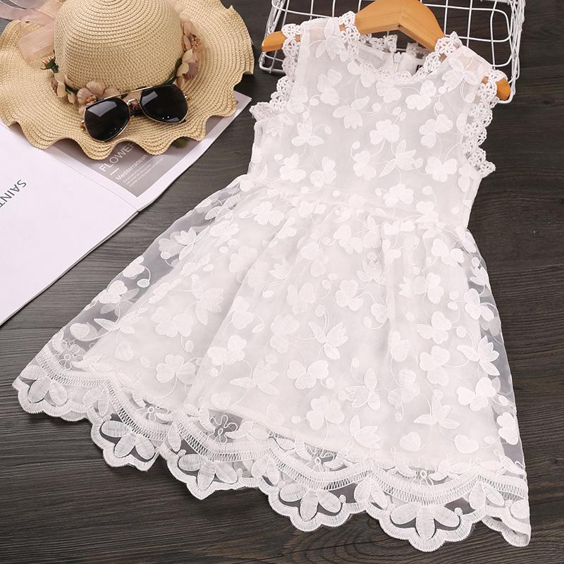 

Girl's Dresses 2022 Summer For Girls Lace Tulle Ball Design Baby Girl Dress Party 3-8 Yrs Infant Toddler, Red;yellow