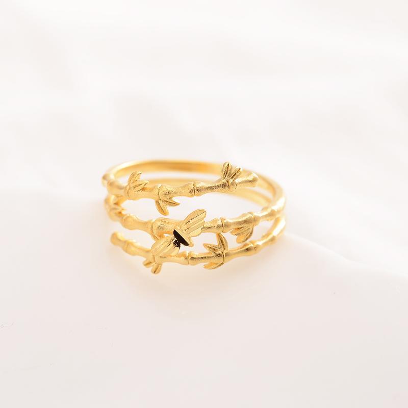 

Wedding Rings Adjust Bamboo For Women Metal Crystal Rhinestone Gold Ring Court Style Luxury Zinc Alloy Finger Bijoux Gift1