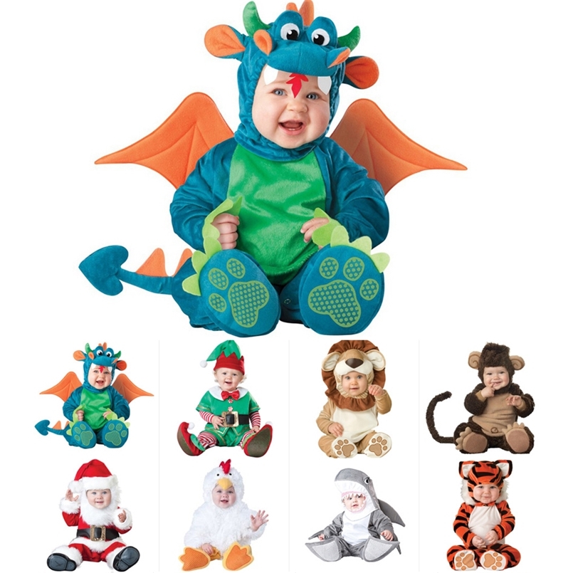 

Animal Carnival Halloween Outfits Baby Boys Girls Costume Animal Cosplay Rompers Jumpsuit Toddlers Infant Clothes 210821, Like the picture