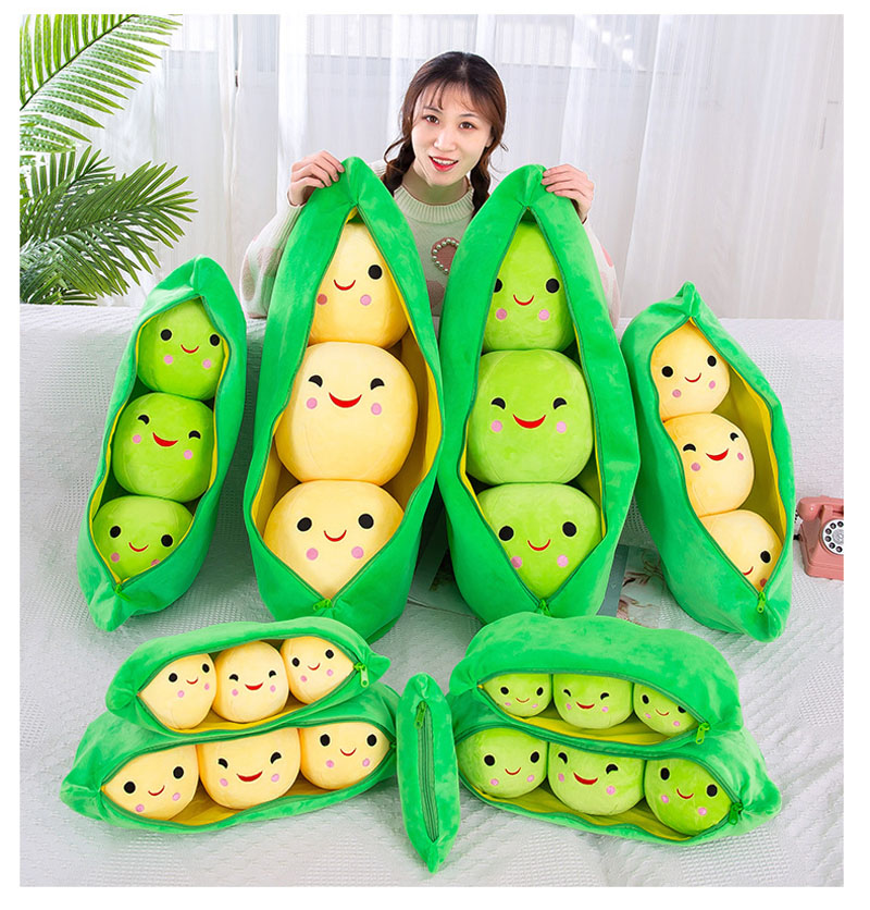 

Mixtoy Wholesale toy store Gift 25cm pea pod doll creative small peas plush toy Valentine's day sleeping pillow