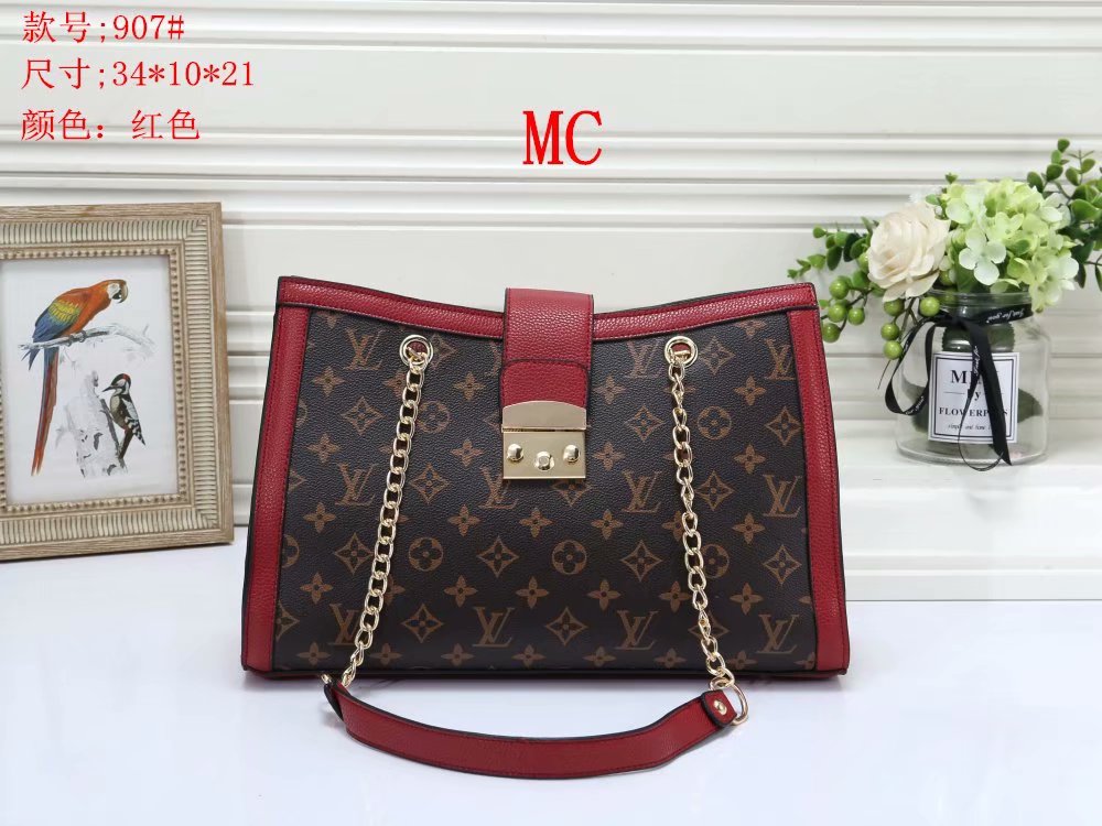 

21 LV LOUIS VITTON Bags Women Designers shoulder Bags chain handbags Fashion passy Bag crossbody Totes shopping purse, Red;black