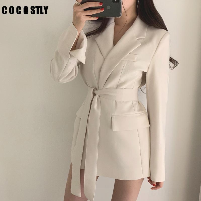 

2021 fall women blazers and jackets white blazer women long jacket black blazer cape plus size long sleeve womens suit, White;black