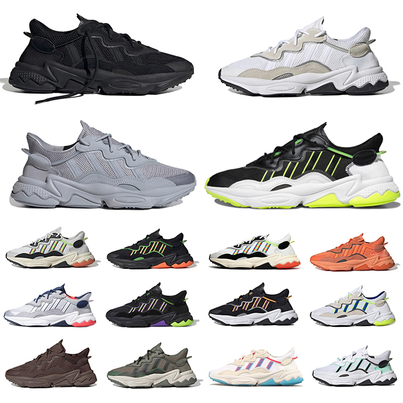 

Triple black mesh ozweego mens running shoes Solar yellow Neon Green King Push T Pride Era Pack Cloud White Bright Bold Orange men women trainers sports sneakers 36-45, Color#42