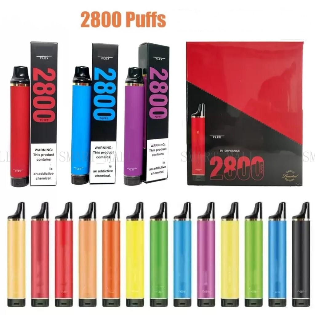 

Puff Bars Flex disposable Vape Plus 2800 pods device kits e cigarette 850mah battery pre-filled 8ml vaporizer