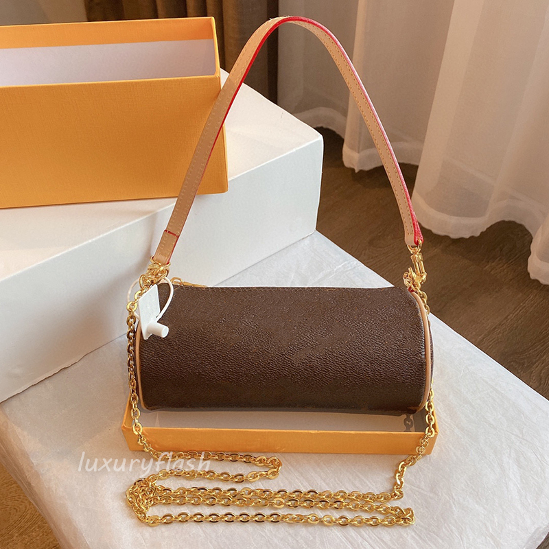 

Designers Shoulder Bag Women Fashion Design Luxurys Brand Pen Holder Bags 2021 Underarm Purses Double Chain Strap High Quality Fashion